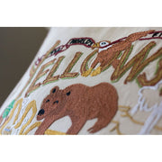 Quirks! Pillows Yellowstone Hand-Embroidered Pillow