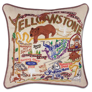 Quirks! Pillows Yellowstone Hand-Embroidered Pillow