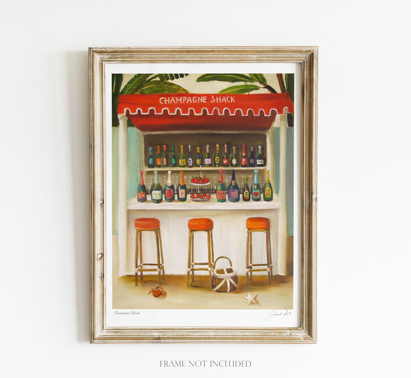 Quirks! Posters, Prints, & Visual Artwork Champagne Shack Art Print - 8.5 X 11" by Janet Hill