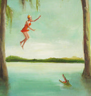 Quirks! Posters, Prints, & Visual Artwork Crocodile Jumper Art Print - 8.5" X 11" by Janet Hill