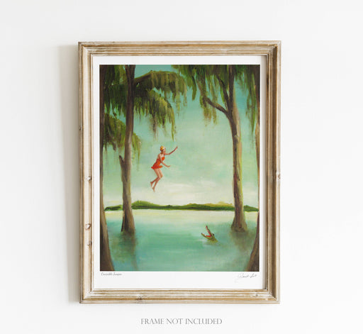 Quirks! Posters, Prints, & Visual Artwork Crocodile Jumper Art Print - 8.5" X 11" by Janet Hill