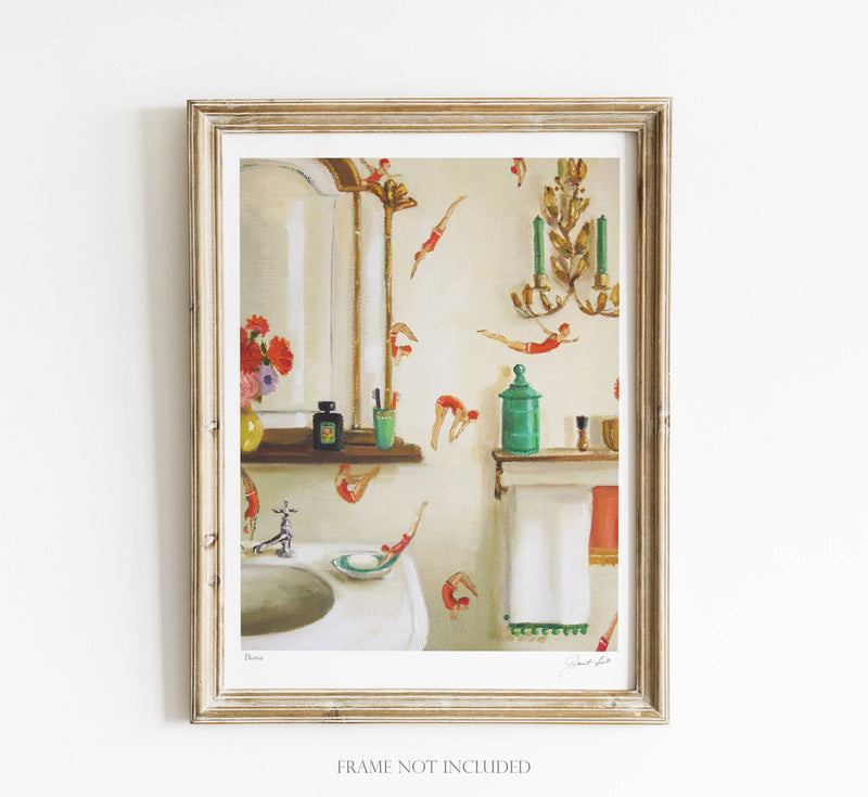 Quirks! Posters, Prints, & Visual Artwork Divers Art Print - 8.5" X 11" by Janet Hill