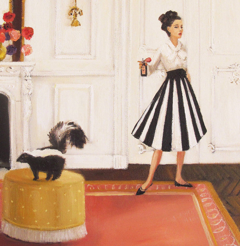 Quirks! Posters, Prints, & Visual Artwork Lisette vs The Skunk Art Print - 8.5" X 11" by Janet Hill
