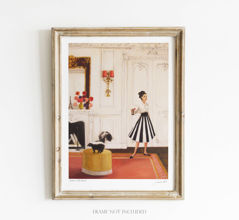 Quirks! Posters, Prints, & Visual Artwork Lisette vs The Skunk Art Print - 8.5" X 11" by Janet Hill