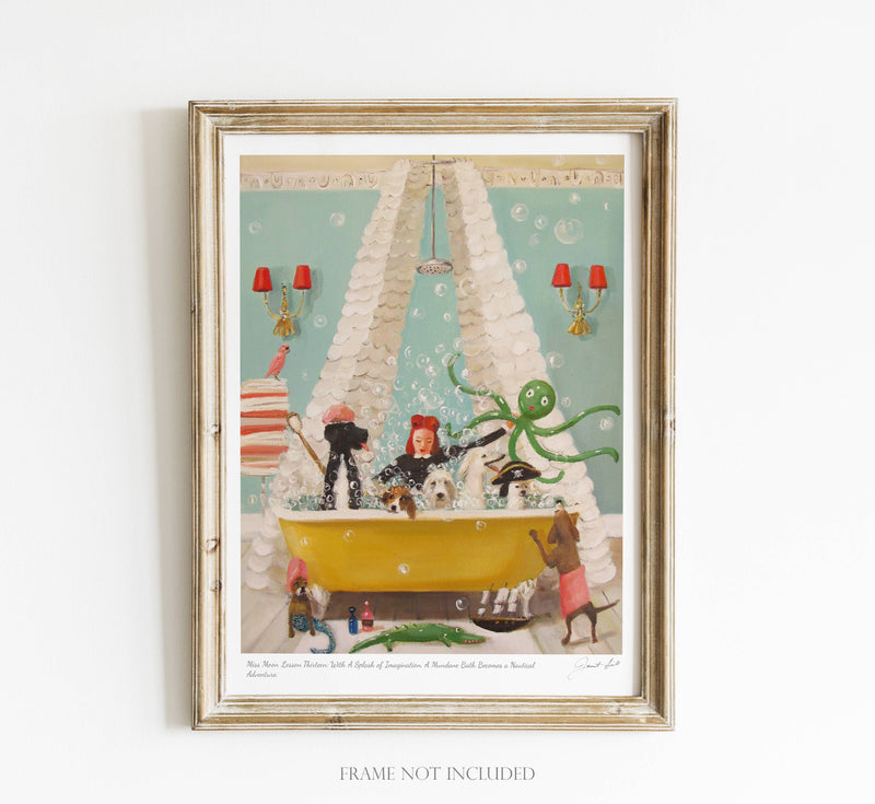 Quirks! Posters, Prints, & Visual Artwork Miss Moon Lesson Thirteen 8.5"x11" Art Print by Janet Hill