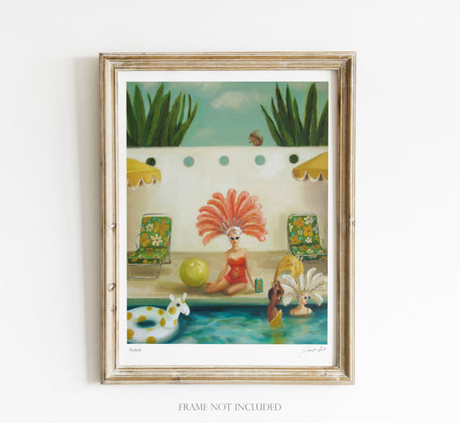 Quirks! Posters, Prints, & Visual Artwork Poolside Art Print - 8.5" X 11" by Janet Hill