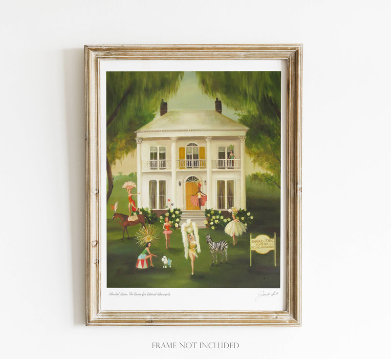Quirks! Posters, Prints, & Visual Artwork Shaded Stars, The Home For Retired Showgirls Art Print 8.5x11 by Janet Hill
