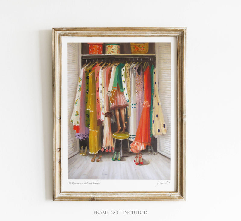 Quirks! Posters, Prints, & Visual Artwork The Disappearance Of Lonnie Lightfoot Art Print - 8.5" X 11" by Janet Hill