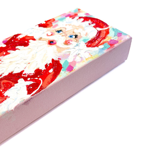 Quirks! Red Velvet Vintage Santa Original Painting