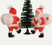 Quirks! Santa - 2.25" Tall - Set of 2 - 1960s Retro Style