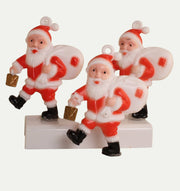 Quirks! Santa - 2.25" Tall - Set of 2 - 1960s Retro Style