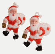 Quirks! Santa - 2.25" Tall - Set of 2 - 1960s Retro Style