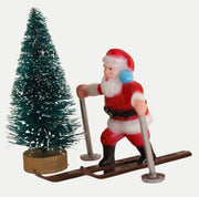Quirks! Santa Skiers - 1960 Vintage - Two Figures