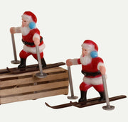 Quirks! Santa Skiers - 1960 Vintage - Two Figures