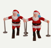 Quirks! Santa Skiers - 1960 Vintage - Two Figures