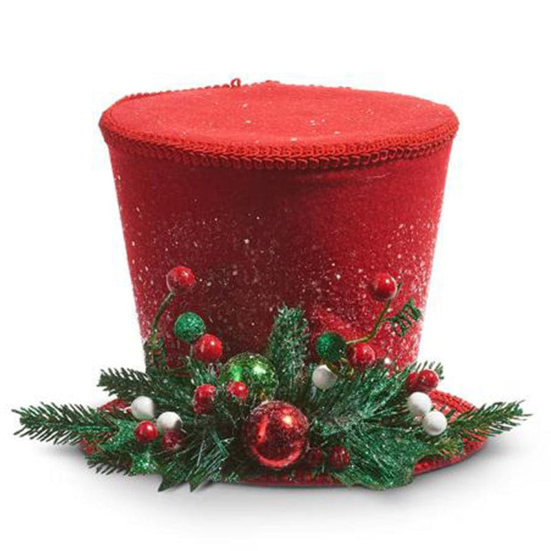 Quirks! Seasonal Decor 10.5" Red Top Hat by Raz Imports