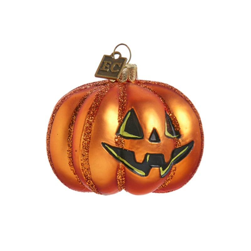 Quirks! Seasonal Decor 2.75" Pumpkin Glass Ornament by Eric Cortina