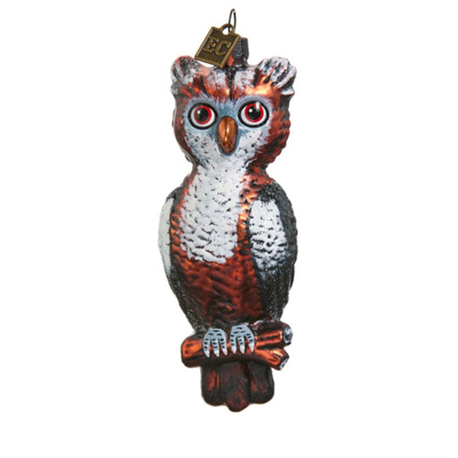 Quirks! Seasonal Decor 4.75" Give A Hoot Glass Ornament by Eric Cortina