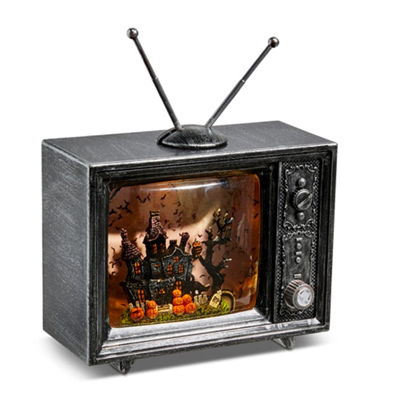 Quirks! Seasonal Decor 9" Haunted Manor Musical Lighted Water Tv by Raz Imports