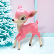 Quirks! Seasonal Decor, Christmas 12" Pink Retro Standing Deer by December Diamonds