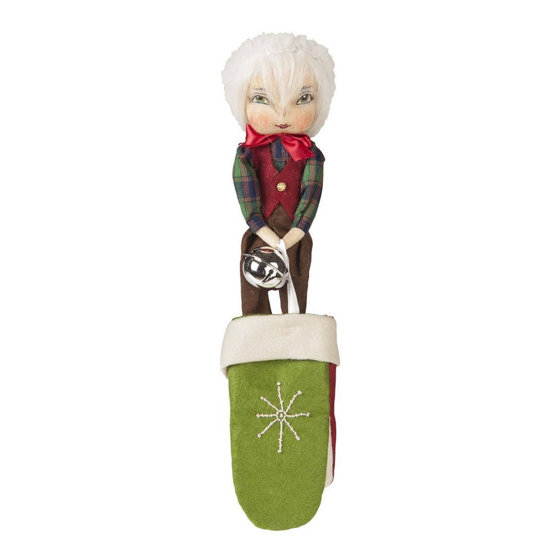 Quirks! Seasonal Decor, Christmas Abe Gathered Traditions Mitten Hanger