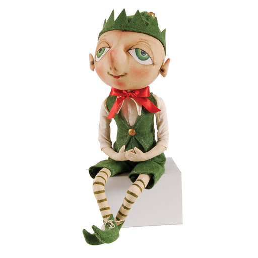 Quirks! Seasonal Decor, Christmas Bartholomew Elf Gathered Traditions Art Doll