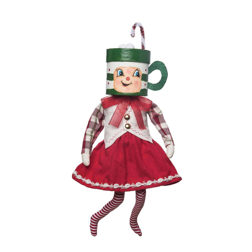 Quirks! Seasonal Decor, Christmas Coco Bella Gathered Traditions Box Head Art Doll