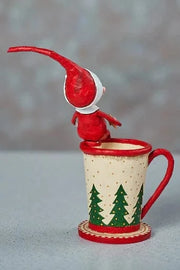 Quirks! Seasonal Decor, Christmas Cocoa and Cookies Santa Figurine by Lori Mitchell