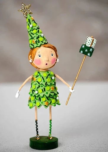 Quirks! Seasonal Decor, Christmas Eloise Evergreen Christmas Figurine by Lori Mitchell