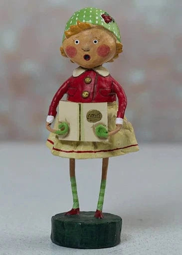 Quirks! Seasonal Decor, Christmas Holly Christmas Caroler Figurine by Lori Mitchell