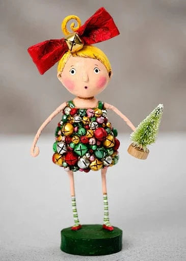 Quirks! Seasonal Decor, Christmas Jingle Belle Christmas Figurine by Lori Mitchell