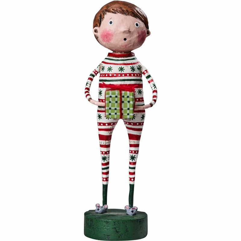 Quirks! Seasonal Decor, Christmas Joey's Christmas Jammies Lori Mitchell Holiday Figurine