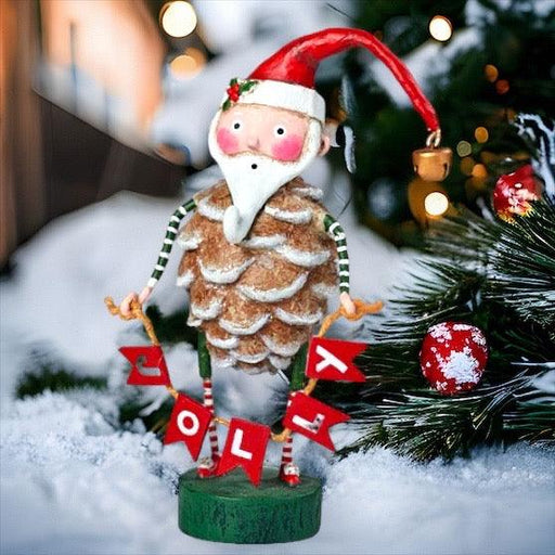 Quirks! Seasonal Decor, Christmas Jolly Jingle Santa by Lori Mitchell