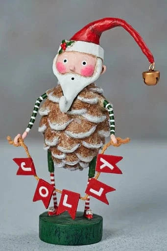 Quirks! Seasonal Decor, Christmas Jolly Jingle Santa by Lori Mitchell