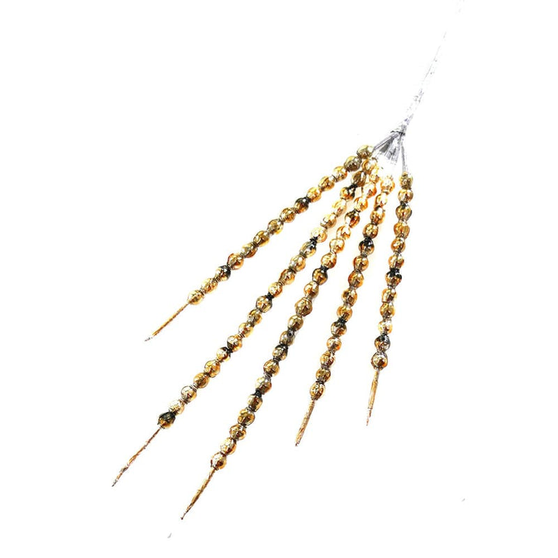 Quirks! Seasonal Decor, Christmas Mid Century Beaded Spray - Gold by Cody Foster & Co