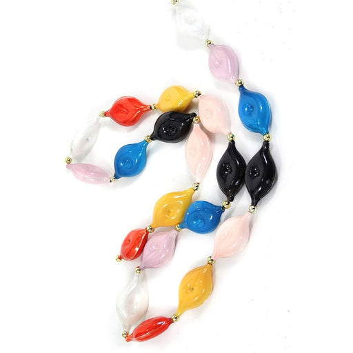 Quirks! Seasonal Decor, Christmas Mid Century Modern Droplet Glass Garland Set/2