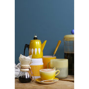 Quirks! Seasonal Decor, Christmas Midcentury Modern Coffee Pot Blown Glass Ornament 2 Asst