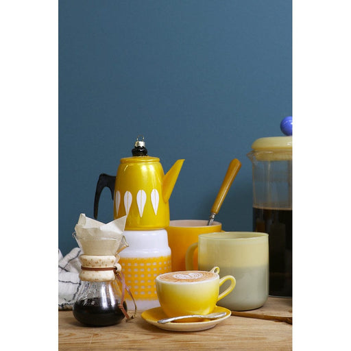 Quirks! Seasonal Decor, Christmas Midcentury Modern Coffee Pot Blown Glass Ornament 2 Asst