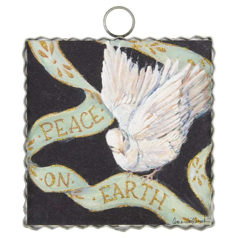 Quirks! Seasonal Decor, Christmas Mini Peace On Earth Dove Print