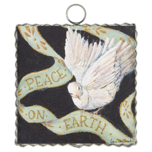 Quirks! Seasonal Decor, Christmas Mini Peace On Earth Dove Print