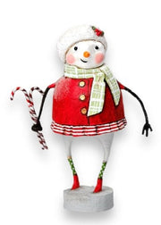 Quirks! Seasonal Decor, Christmas Minty Christmas Snowgirl Figurine by Lori Mitchell *NEW for 2024*
