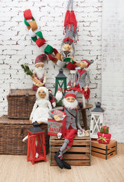 Quirks! Seasonal Decor, Christmas Peri Elf Gathered Traditions Art Doll