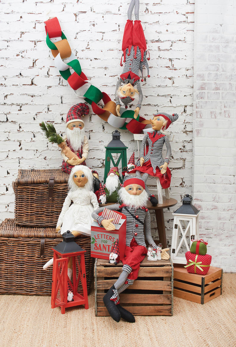 Quirks! Seasonal Decor, Christmas Pixie Elf Gathered Traditions Art Doll