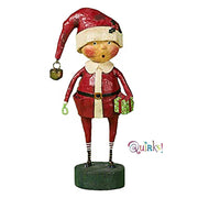 Quirks! Seasonal Decor, Christmas Playing Santa Lori Mitchell Figurine