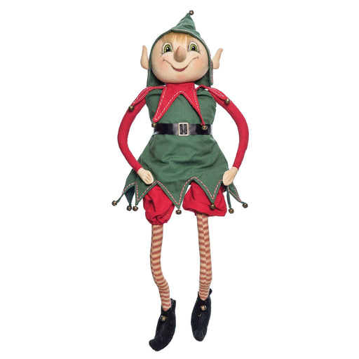 Quirks! Seasonal Decor, Christmas Rocket Elf Gathered Traditions Art Doll