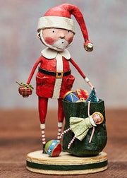 Quirks! Seasonal Decor, Christmas Santa & His Sack Figurine by Lori Mitchell