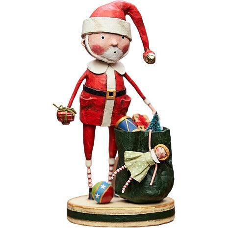 Quirks! Seasonal Decor, Christmas Santa & His Sack Figurine by Lori Mitchell