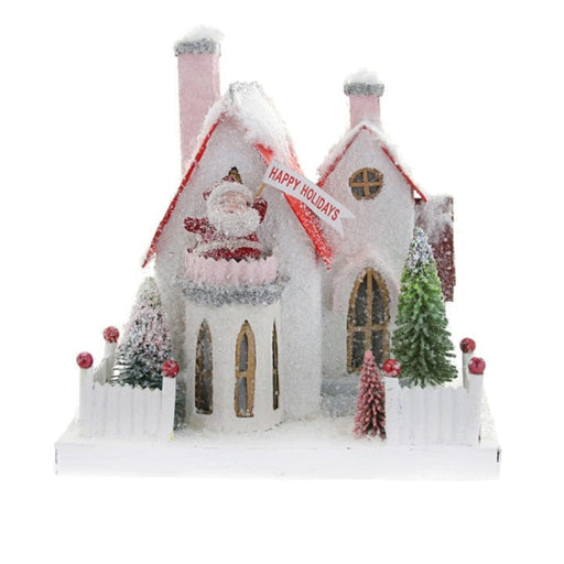 Quirks! Seasonal Decor, Christmas Santa's Cardboard Putz House