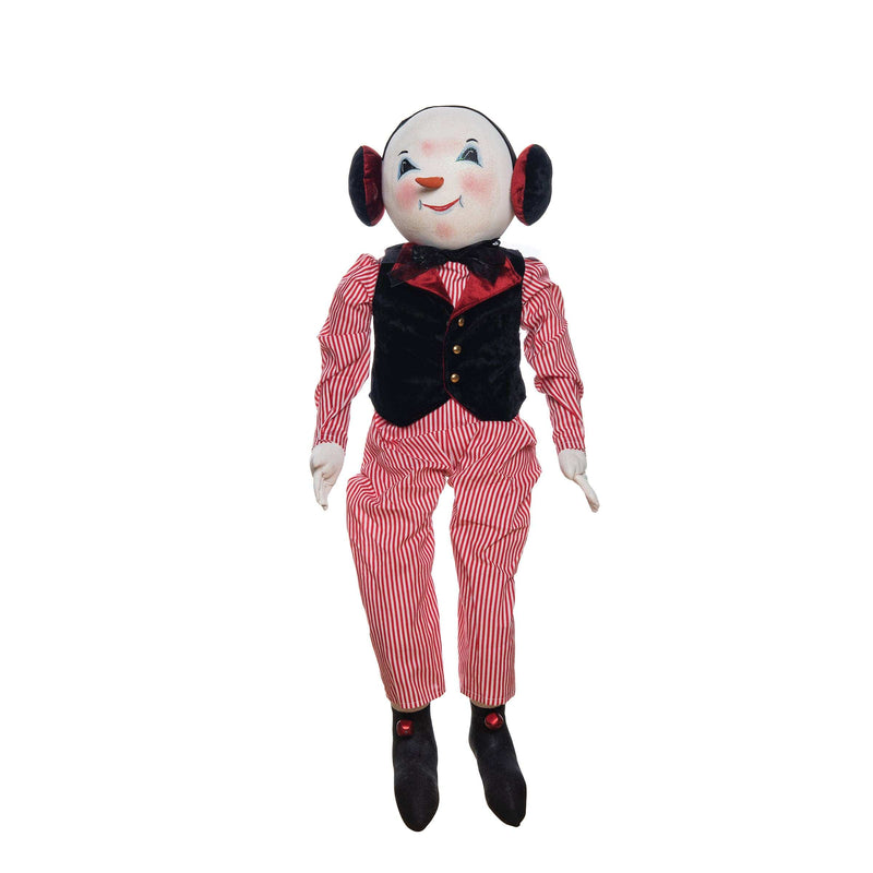 Quirks! Seasonal Decor, Christmas Sheldon Snowman Gathered Traditions Art Doll