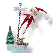 Quirks! Seasonal Decor, Christmas Swinging into Christmas Santa Figurine by Lori Mitchell *NEW for 2025*